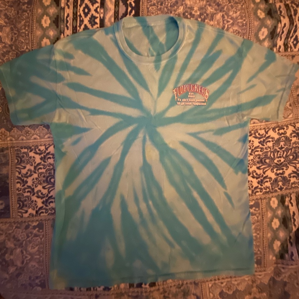 Blue Tie Dye T-shirt Size Large EUC